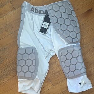 Adidas White and Gray Padded Sports Shorts